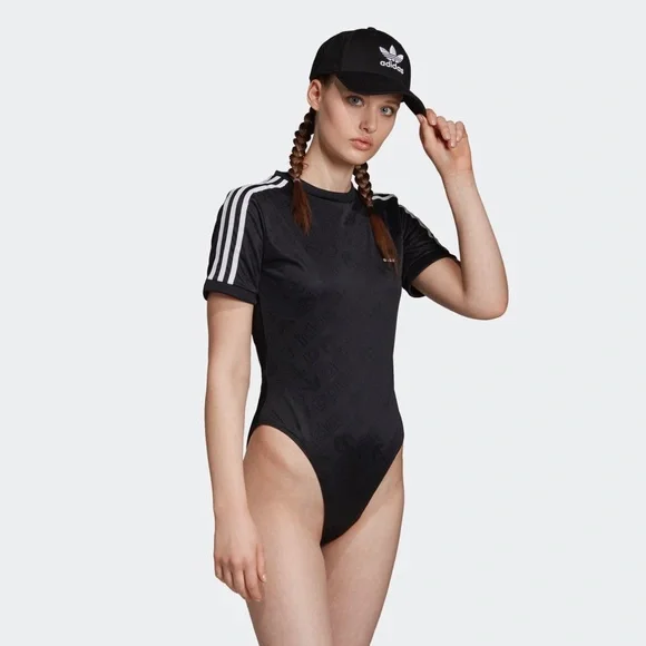 adidas Black Jacquard Bodysuit - Picture 2 of 14